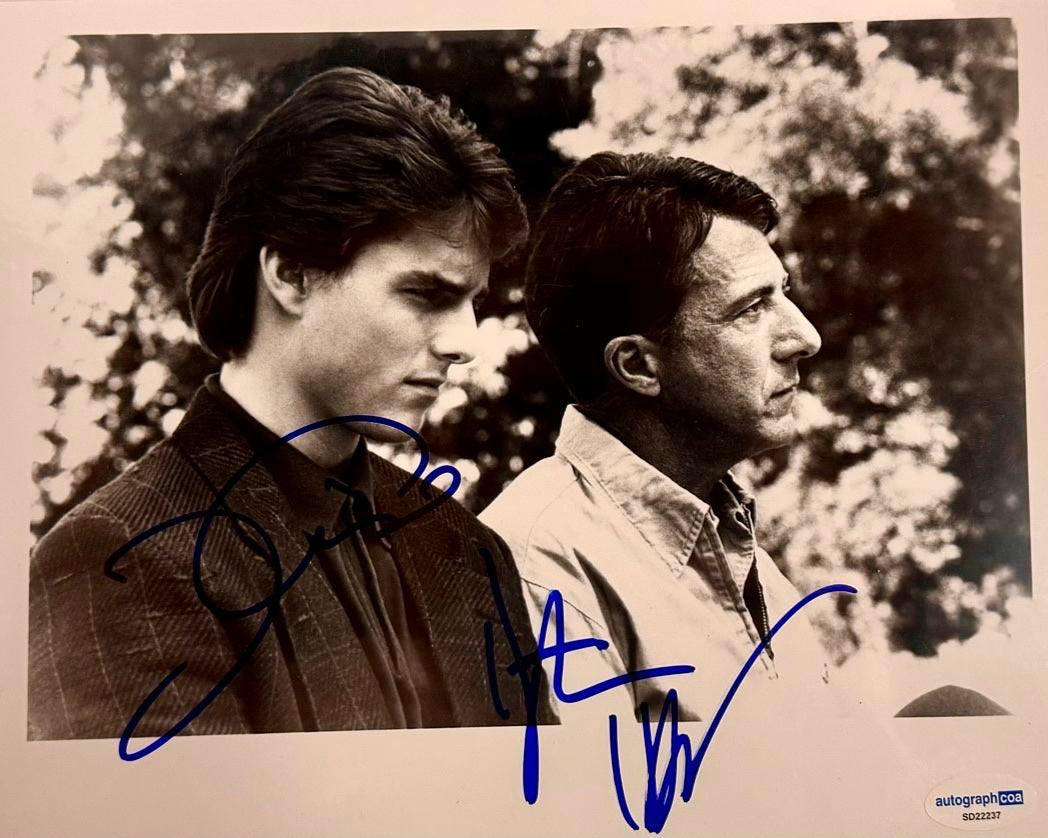 Dustin Hoffman & Tom Cruise signed 8x10 Photo Rain Man *RARE* - ACOA
